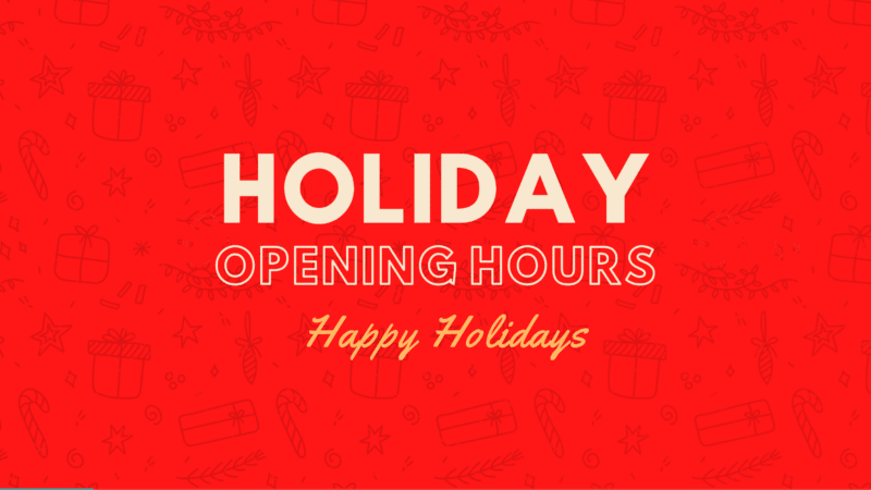mss holidays openning hours