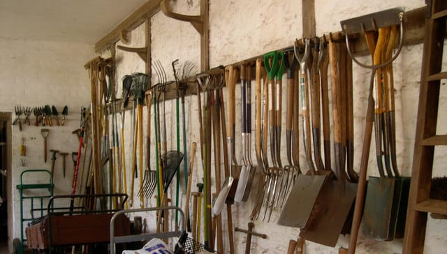 organised garden tools