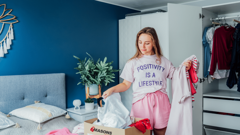Declutter with a storage space